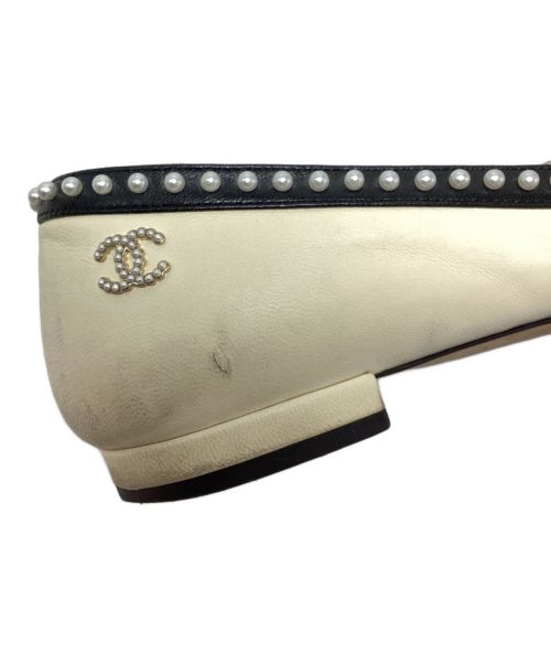 CHANEL（シャネル）CHANEL (シャネル) Flat Pumps（フラットパンプス） ベージュ サイズ:34の古着・服飾アイテム