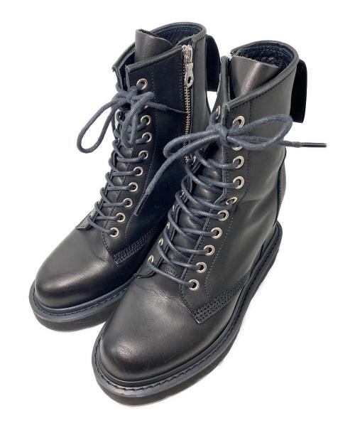 LIMI feu（リミフゥ）LIMI feu (リミフゥ) レースアップインヒールブーツ ブラック サイズ:Mの古着・服飾アイテム