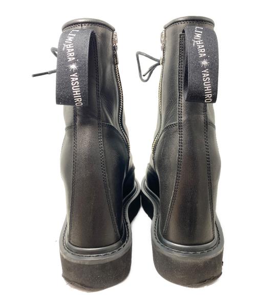 LIMI feu（リミフゥ）LIMI feu (リミフゥ) レースアップインヒールブーツ ブラック サイズ:Mの古着・服飾アイテム