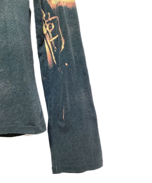 Jean Paul GAULTIER（ジャンポールゴルチェ）Jean Paul GAULTIER (ジャンポールゴルチェ) Biker Print High Neck Cut And Sew （バイカープリントハイネックカットソー） ブラック サイズ:48の古着・服飾アイテム