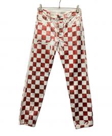 MM6 Maison Margiela（エムエムシックスメゾンマルジェラ）の古着「総柄パンツ」｜レッド