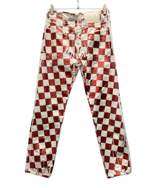 MM6 Maison Margiela（エムエムシックスメゾンマルジェラ）MM6 Maison Margiela (エムエムシックス メゾンマルジェラ) 総柄パンツ レッド サイズ:40の古着・服飾アイテム