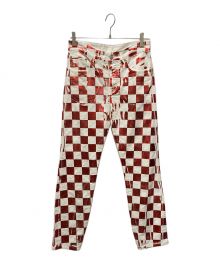 MM6 Maison Margiela（エムエムシックスメゾンマルジェラ）の古着「総柄パンツ」｜レッド