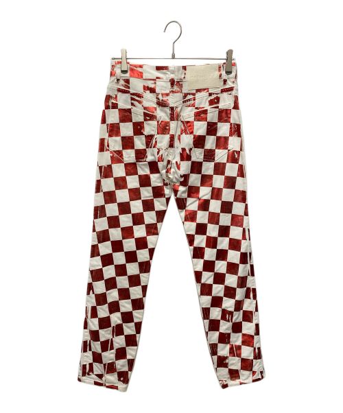 MM6 Maison Margiela（エムエムシックスメゾンマルジェラ）MM6 Maison Margiela (エムエムシックス メゾンマルジェラ) 総柄パンツ レッド サイズ:38の古着・服飾アイテム