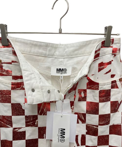 MM6 Maison Margiela（エムエムシックスメゾンマルジェラ）MM6 Maison Margiela (エムエムシックス メゾンマルジェラ) 総柄パンツ レッド サイズ:38の古着・服飾アイテム