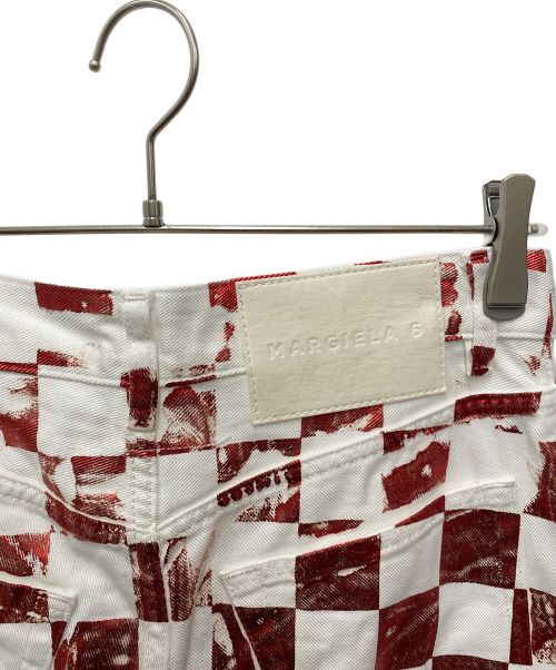 MM6 Maison Margiela（エムエムシックスメゾンマルジェラ）MM6 Maison Margiela (エムエムシックス メゾンマルジェラ) 総柄パンツ レッド サイズ:38の古着・服飾アイテム