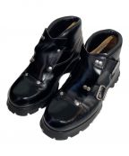 JIL SANDERジルサンダー）の古着「MONK STRAP DERBY SHOES(モンクストラップダービーシューズ)」｜ブラック