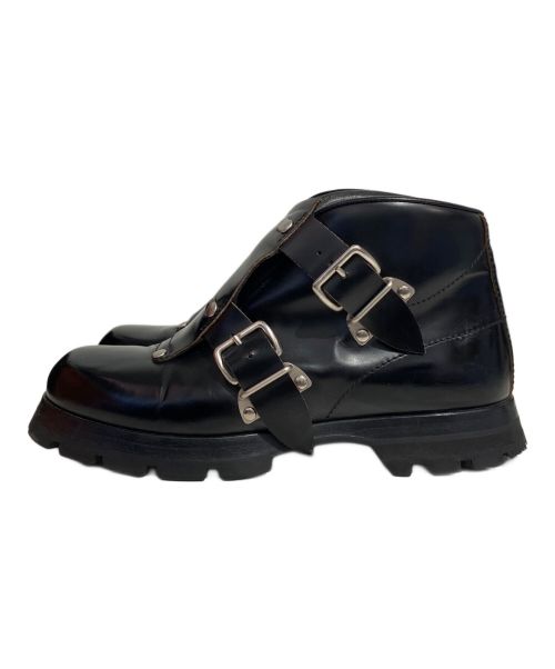 JIL SANDER（ジルサンダー）JIL SANDER (ジルサンダー) MONK STRAP DERBY SHOES(モンクストラップダービーシューズ) ブラック サイズ:39の古着・服飾アイテム