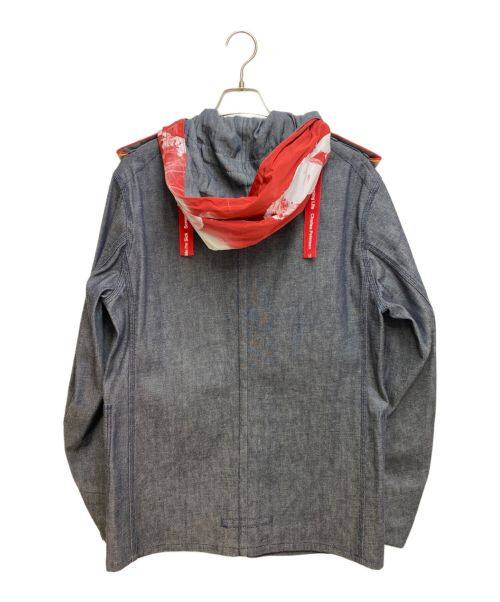 TAKAHIROMIYASHITA TheSoloIst.（タカヒロミヤシタ ザソロイスト）TAKAHIROMIYASHITA TheSoloIst. Charles Peterson (チャールズ・ピーターソン) wrapped collar coverall jacket インディゴ サイズ:46の古着・服飾アイテム