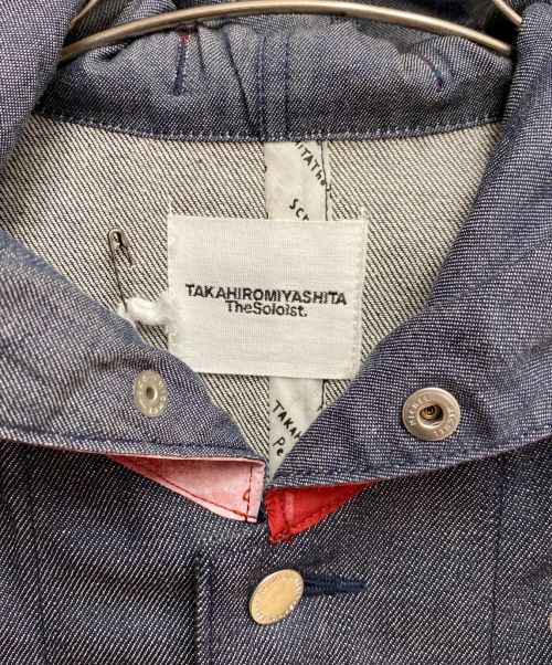 TAKAHIROMIYASHITA TheSoloIst.（タカヒロミヤシタ ザソロイスト）TAKAHIROMIYASHITA TheSoloIst. Charles Peterson (チャールズ・ピーターソン) wrapped collar coverall jacket インディゴ サイズ:46の古着・服飾アイテム