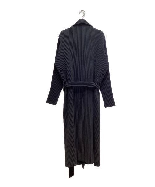 HOMME PLISSE ISSEY MIYAKE（オム プリッセ イッセイ ミヤケ）HOMME PLISSE ISSEY MIYAKE (オムプリッセ イッセイ ミヤケ) WOOL LIKE LIGHT COAT ブラック サイズ:3の古着・服飾アイテム