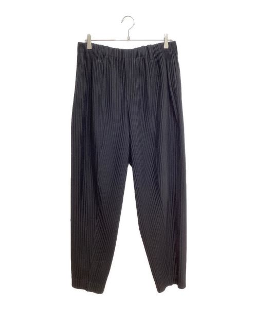 HOMME PLISSE ISSEY MIYAKE（オム プリッセ イッセイ ミヤケ）HOMME PLISSE ISSEY MIYAKE (オムプリッセ イッセイ ミヤケ) プリーツテーパードパンツ ブラック サイズ:3の古着・服飾アイテム