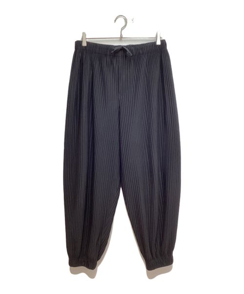 HOMME PLISSE ISSEY MIYAKE（オム プリッセ イッセイ ミヤケ）HOMME PLISSE ISSEY MIYAKE (オムプリッセ イッセイ ミヤケ) プリーツジョガーパンツ ブラック サイズ:3の古着・服飾アイテム