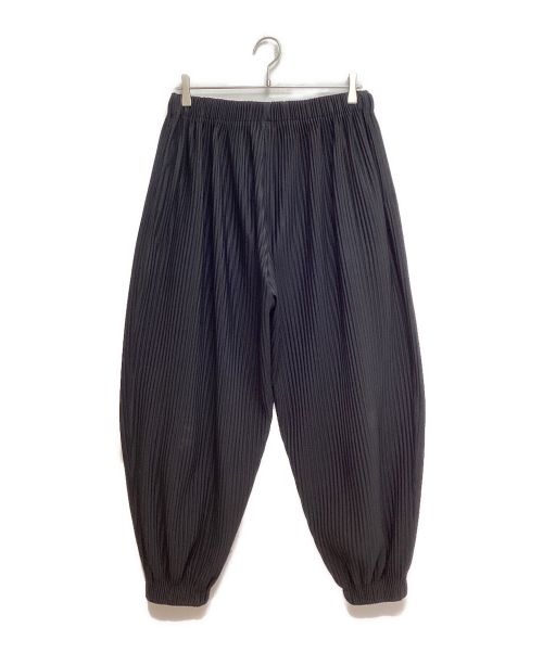 HOMME PLISSE ISSEY MIYAKE（オム プリッセ イッセイ ミヤケ）HOMME PLISSE ISSEY MIYAKE (オムプリッセ イッセイ ミヤケ) プリーツジョガーパンツ ブラック サイズ:3の古着・服飾アイテム