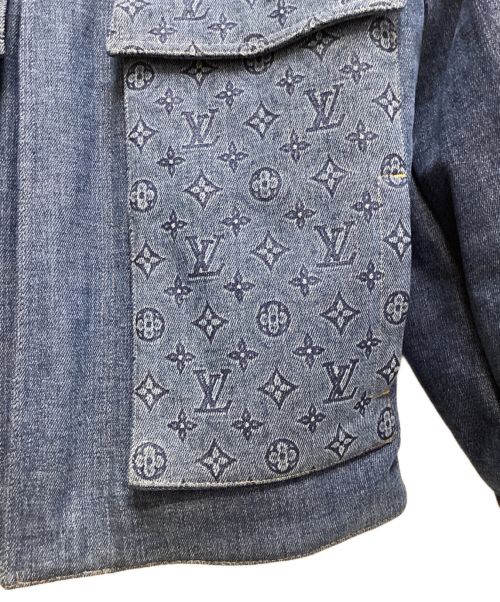 LOUIS VUITTON（ルイ ヴィトン）LOUIS VUITTON (ルイ ヴィトン) 23SS モノグラムパテッドデニムジャケット インディゴ サイズ:50の古着・服飾アイテム