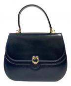 GUCCIグッチ）の古着「レザーハンドバッグ」｜ブラック