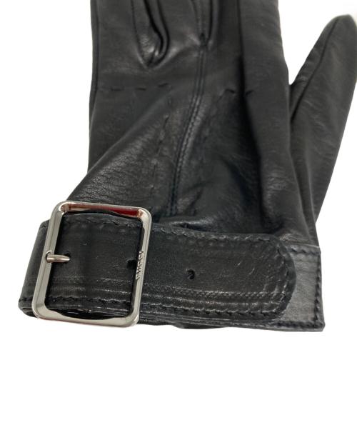 GUCCI（グッチ）GUCCI (グッチ) レザーグローブ ブラック サイズ:7 1/2の古着・服飾アイテム