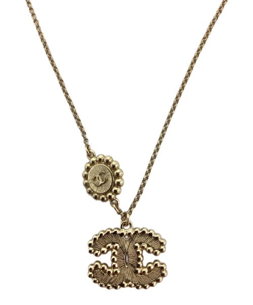 CHANEL（シャネル）CHANEL (シャネル) ココマークラインストーンネックレス ゴールドの古着・服飾アイテム