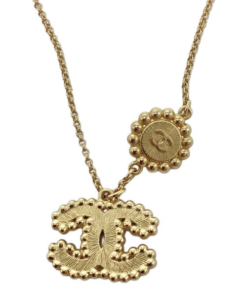 CHANEL（シャネル）CHANEL (シャネル) ココマークラインストーンネックレス ゴールドの古着・服飾アイテム