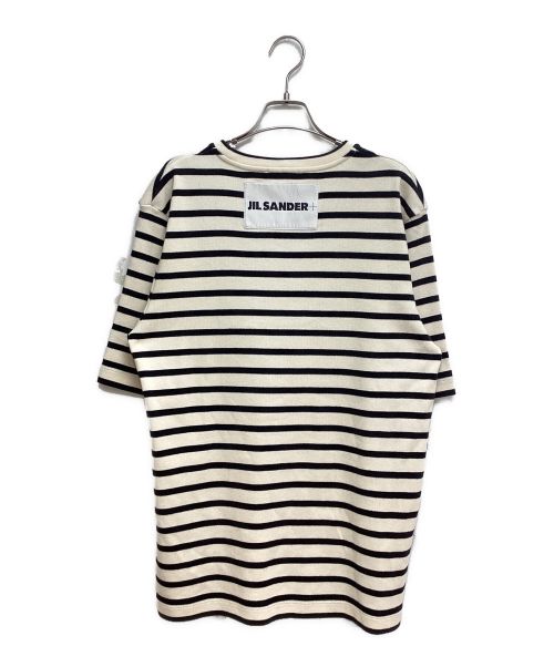JIL SANDER+（ジルサンダープラス）JIL SANDER+ (ジルサンダープラス) ボーダーカットソー ベージュ×ブラック サイズ:Mの古着・服飾アイテム