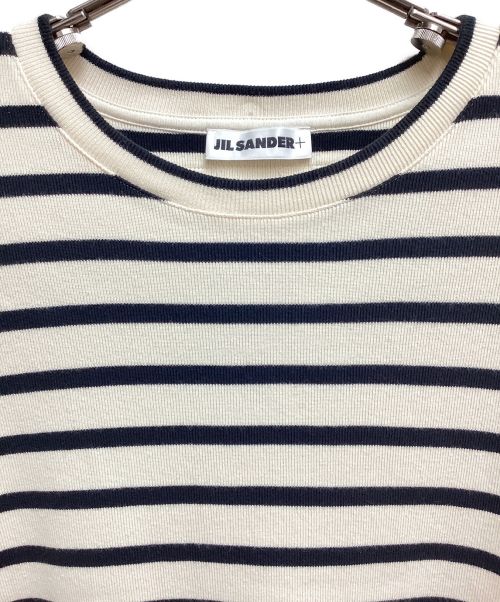 JIL SANDER+（ジルサンダープラス）JIL SANDER+ (ジルサンダープラス) ボーダーカットソー ベージュ×ブラック サイズ:Mの古着・服飾アイテム