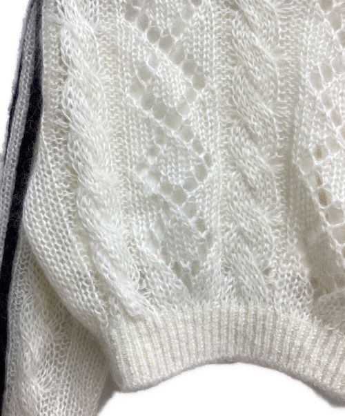 GUCCI×adidas（グッチ×アディダス）GUCCI×adidas (グッチ×アディダス) シルク×アセテート タートルネックニット ホワイト サイズ:Sの古着・服飾アイテム
