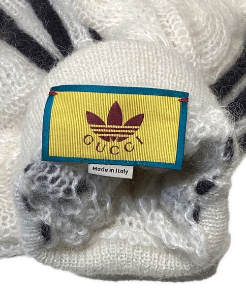 GUCCI×adidas（グッチ×アディダス）GUCCI×adidas (グッチ×アディダス) シルク×アセテート タートルネックニット ホワイト サイズ:Sの古着・服飾アイテム