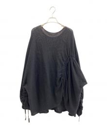 Y's（ワイズ）の古着「シャーリングニット」｜ブラック