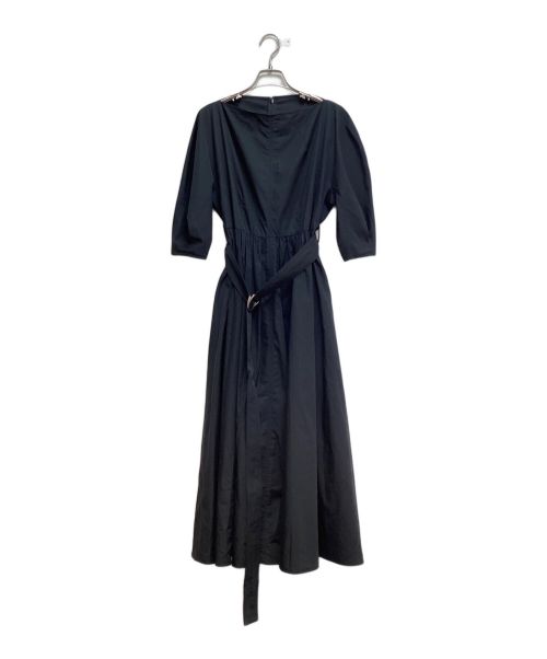 Y's….（ワイズビー）Y's…. (ワイズ) SUPIMA COTTON BELTED DRESS (スーピマコットンベルテッドドレス) ブラック サイズ:Sの古着・服飾アイテム