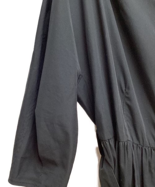 Y's….（ワイズビー）Y's…. (ワイズ) SUPIMA COTTON BELTED DRESS (スーピマコットンベルテッドドレス) ブラック サイズ:Sの古着・服飾アイテム