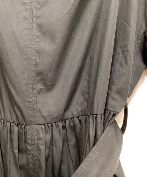Y's….（ワイズビー）Y's…. (ワイズ) SUPIMA COTTON BELTED DRESS (スーピマコットンベルテッドドレス) ブラック サイズ:Sの古着・服飾アイテム