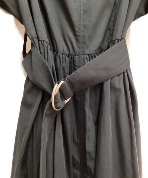 Y's….（ワイズビー）Y's…. (ワイズ) SUPIMA COTTON BELTED DRESS (スーピマコットンベルテッドドレス) ブラック サイズ:Sの古着・服飾アイテム