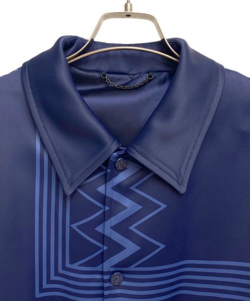 LOUIS VUITTON（ルイ ヴィトン）LOUIS VUITTON (ルイ ヴィトン) Monogram Design Rayon Coach Blouson (モノグラムデザインレーヨンコーチブルゾン）/カラコラムスーベニアジャケット ネイビー サイズ:50の古着・服飾アイテム