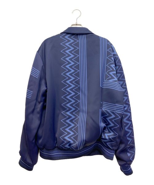 LOUIS VUITTON（ルイ ヴィトン）LOUIS VUITTON (ルイ ヴィトン) Monogram Design Rayon Coach Blouson (モノグラムデザインレーヨンコーチブルゾン）/カラコラムスーベニアジャケット ネイビー サイズ:50の古着・服飾アイテム