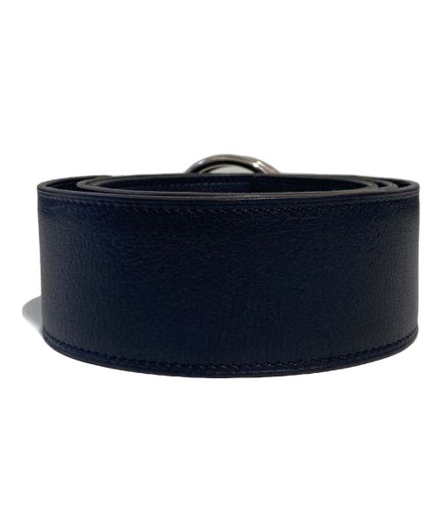 HERMES（エルメス）HERMES (エルメス) リングバックルレザーベルト ブラック サイズ:86の古着・服飾アイテム