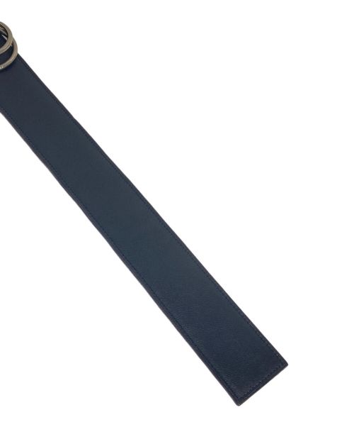 HERMES（エルメス）HERMES (エルメス) リングバックルレザーベルト ブラック サイズ:86の古着・服飾アイテム