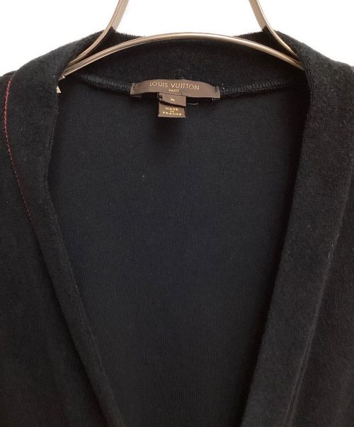 LOUIS VUITTON（ルイ ヴィトン）LOUIS VUITTON (ルイ ヴィトン) Pile Cardigan (パイルカーディガン） ブラック サイズ:Sの古着・服飾アイテム