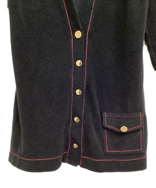 LOUIS VUITTON（ルイ ヴィトン）LOUIS VUITTON (ルイ ヴィトン) Pile Cardigan (パイルカーディガン） ブラック サイズ:Sの古着・服飾アイテム