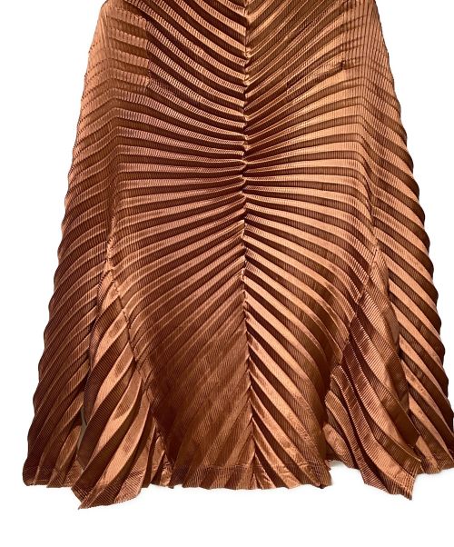 ISSEY MIYAKE（イッセイミヤケ）ISSEY MIYAKE (イッセイミヤケ) Pleats Transformable Jacket（プリーツ変形カーディガン） ブラウン サイズ:2の古着・服飾アイテム