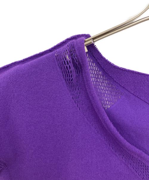 ISSEY MIYAKE（イッセイミヤケ）ISSEY MIYAKE (イッセイミヤケ) ノースリーブニットカットソー パープル サイズ:2の古着・服飾アイテム