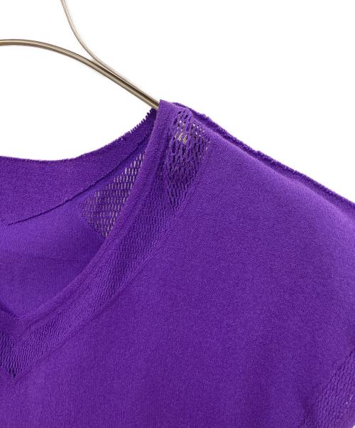 ISSEY MIYAKE（イッセイミヤケ）ISSEY MIYAKE (イッセイミヤケ) ノースリーブニットカットソー パープル サイズ:2の古着・服飾アイテム