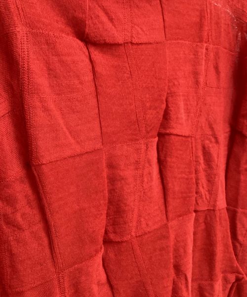 ISSEY MIYAKE（イッセイミヤケ）ISSEY MIYAKE (イッセイミヤケ) High neck knit（ハイネックニット） レッド サイズ:2の古着・服飾アイテム