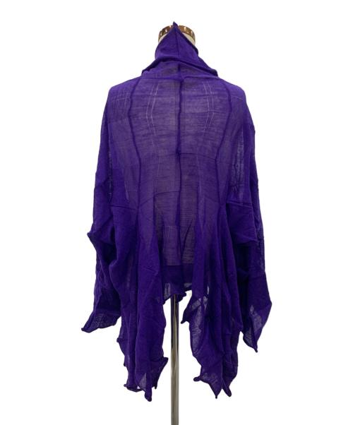 ISSEY MIYAKE（イッセイミヤケ）ISSEY MIYAKE (イッセイミヤケ) デザインカーディガン パープル サイズ:2の古着・服飾アイテム