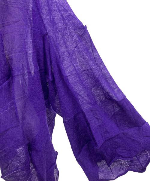 ISSEY MIYAKE（イッセイミヤケ）ISSEY MIYAKE (イッセイミヤケ) デザインカーディガン パープル サイズ:2の古着・服飾アイテム