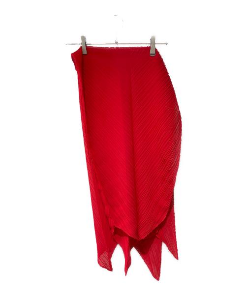 PLEATS PLEASE（プリーツプリーズ）PLEATS PLEASE (プリーツプリーズ) プリーツストール レッドの古着・服飾アイテム