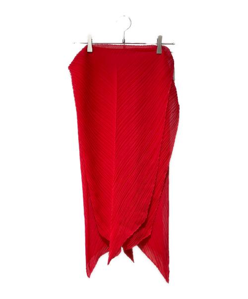 PLEATS PLEASE（プリーツプリーズ）PLEATS PLEASE (プリーツプリーズ) プリーツストール レッドの古着・服飾アイテム
