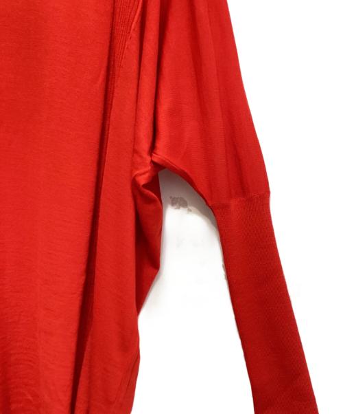 ISSEY MIYAKE（イッセイミヤケ）ISSEY MIYAKE (イッセイミヤケ) ドルマンスリーブタートルネックニット レッド サイズ:2の古着・服飾アイテム