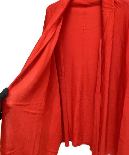 ISSEY MIYAKE（イッセイミヤケ）ISSEY MIYAKE (イッセイミヤケ) Dolman cardigan（ドルマンカーディガン） レッド サイズ:2の古着・服飾アイテム