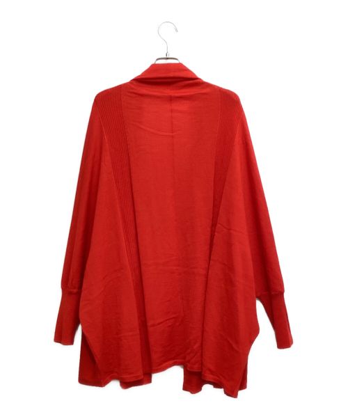 ISSEY MIYAKE（イッセイミヤケ）ISSEY MIYAKE (イッセイミヤケ) Dolman cardigan（ドルマンカーディガン） レッド サイズ:2の古着・服飾アイテム