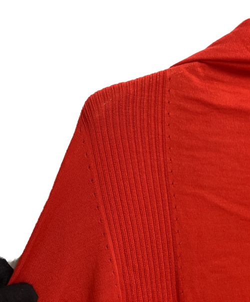 ISSEY MIYAKE（イッセイミヤケ）ISSEY MIYAKE (イッセイミヤケ) Dolman cardigan（ドルマンカーディガン） レッド サイズ:2の古着・服飾アイテム